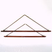Pair Mid Century Wooden Hanging Tapestry Rods