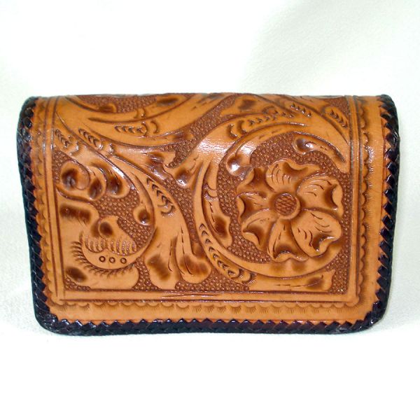 Tooled Leather Western Style Purse with Bonus Wallet #3