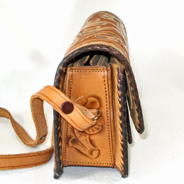 Tooled Leather Western Style Purse with Bonus Wallet #7