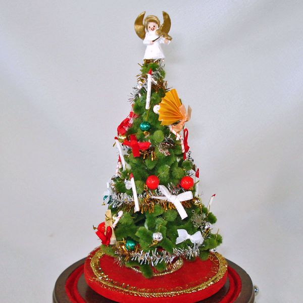 Gorham 1985 Musical Christmas Tree Under Glass Dome #3