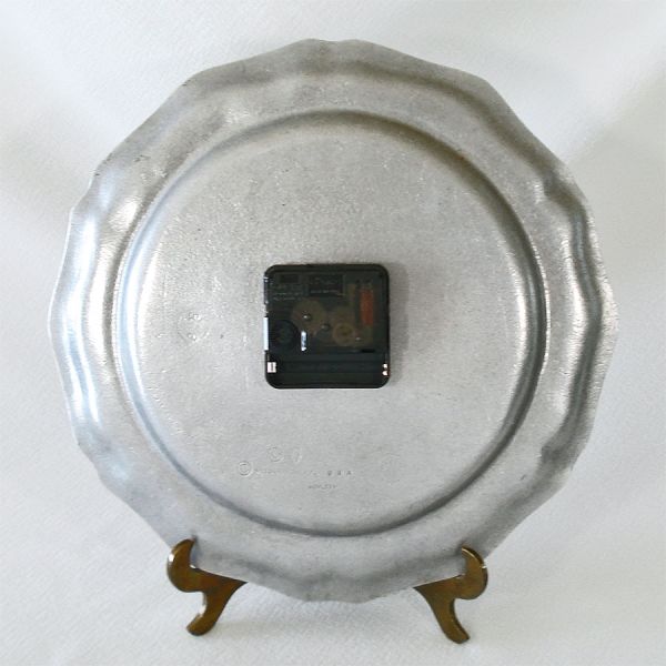 Wilton Amertale Pewter Wall Clock Queen Anne Pattern #2