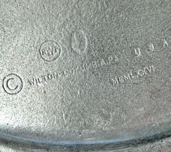 Wilton Amertale Pewter Wall Clock Queen Anne Pattern #4