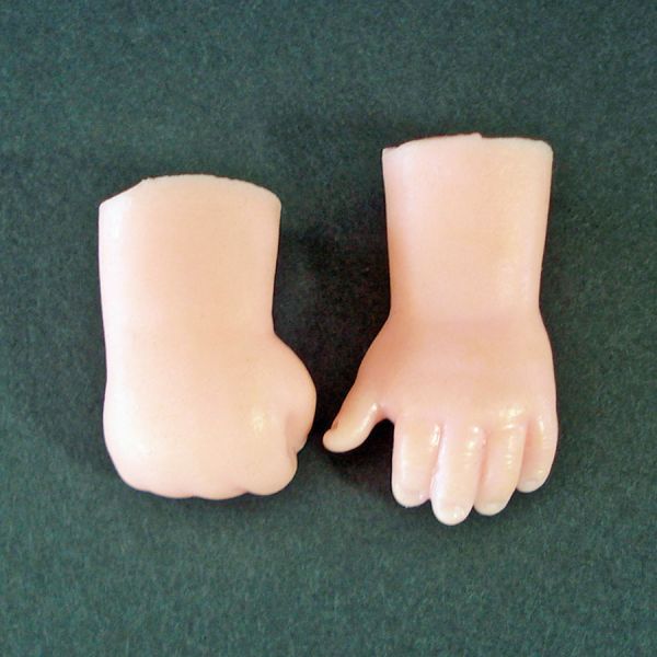 Soft Plastic Craft Baby Doll Hands 1-1/2 Inch #2