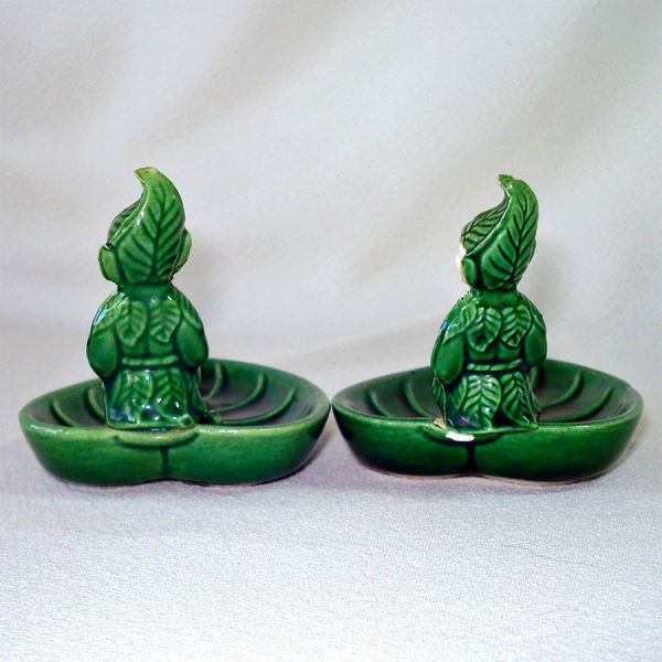 Treasure Craft Pair Pixie Elf Leaf Dishes #4