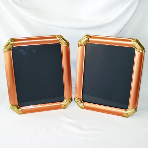 Copper and Brass Pair Picture Frames 12 by 10 Inches