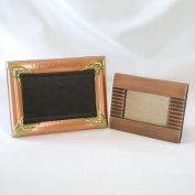 Pair Small Copper Metal Picture Frames