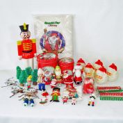 30 Piece Lot Mid Century Christmas Ornaments, Decorations