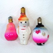 Snowman, Pear, Lantern Figural Christmas Light Bulbs