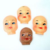 4 Mask Style Vintage Soft Sculpture Craft Doll Faces