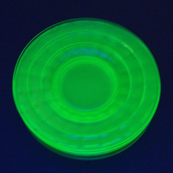 Hocking 4 Block Optic Green Depression Glass 6 Inch Plates #3