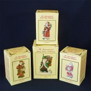 4 International Santa Claus Collection Figurines Mint in Boxes
