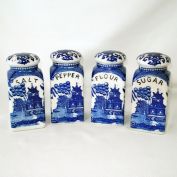 Blue Willow Tall Range Shakers Set of 4 Moriyama