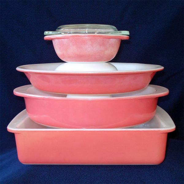 4 Piece Pyrex Bakeware Set Flamingo Pink #2