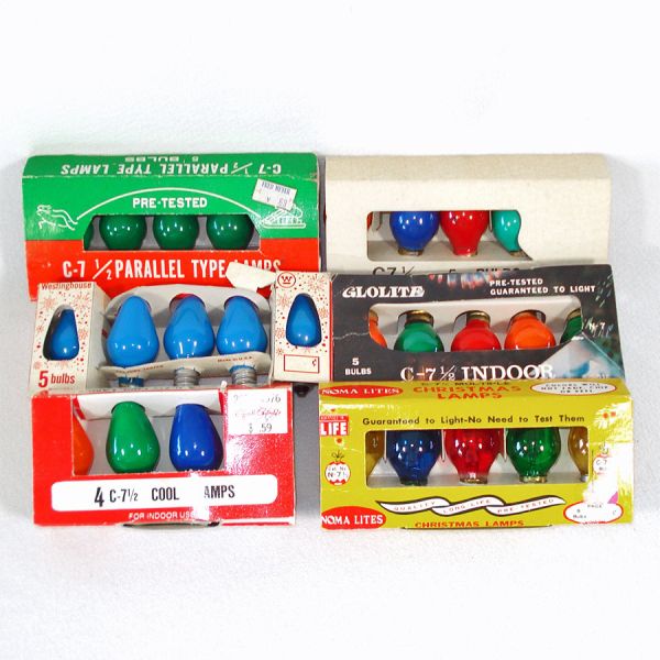 5 Strings Working C7 Christmas Lights Plus Extra Bulbs #6