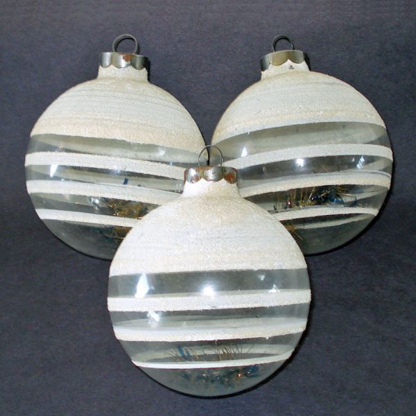 8 Unsilvered 1940s Glass WWII Christmas Ornaments #4