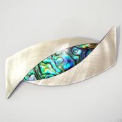 Abalone and Mother of Pearl Shell Modernist Brooch Pin