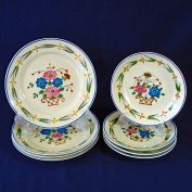 Adams Staffordshire Old Swansea 4 Salad Plates and Saucers