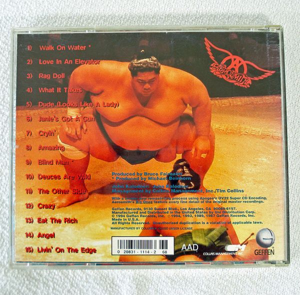 Aerosmith Big Ones Music CD #2