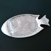 Cast Aluminum Large Figural Fish Platter Tray 22 Inches