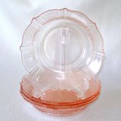 American Sweetheart Pink Depression Glass 4 Cereal Bowls
