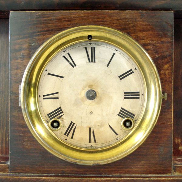 Ansonia Antique Wood Mantle Clock for Parts or Repair #6