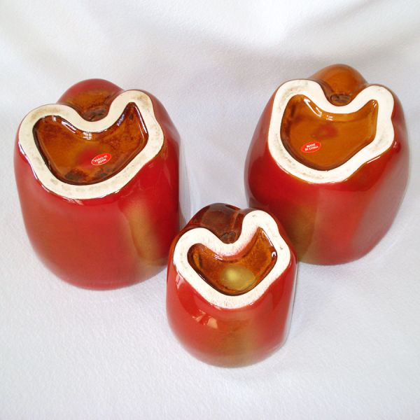 Ceramic Apples Kitchen Canisters Set of 3 #5