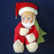 1955 Knickerbocker Stuffed Plush Baby Santa Claus Doll Christmas