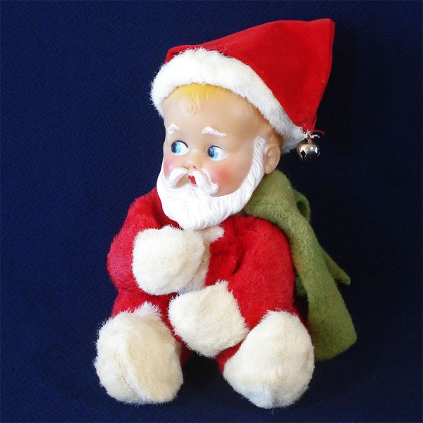 1955 Knickerbocker Stuffed Plush Baby Santa Claus Doll Christmas #3