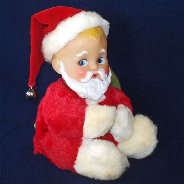 1955 Knickerbocker Stuffed Plush Baby Santa Claus Doll Christmas #4