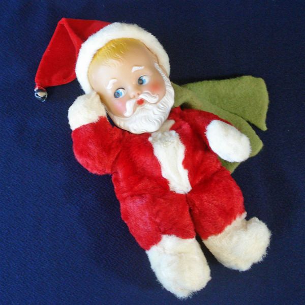 1955 Knickerbocker Stuffed Plush Baby Santa Claus Doll Christmas #5