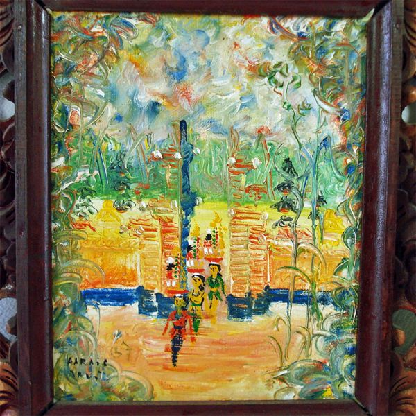Pair Bali Celebration Abstract Impressionism Oil Paintings A A Rais #3