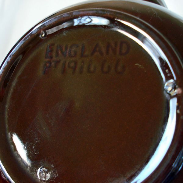 England Brown Betty Teapot Embossed Drip Glaze #4