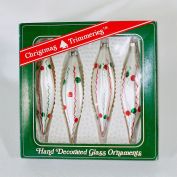 Box Bradford Icicle Drop Glass Christmas Ornaments