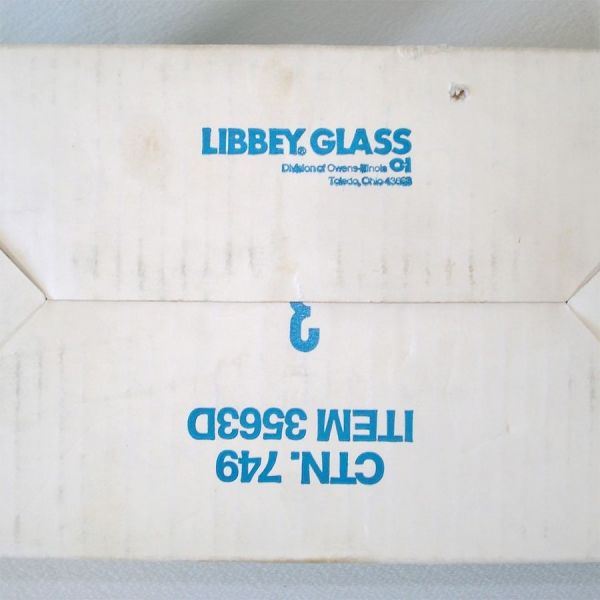 Libbey Connoisseur Dusky Blue Wine Goblets 8 Mint in Box #4