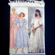 Butterick 1985 Wedding Bridesmaid Dress Sewing Pattern Uncut Size 8