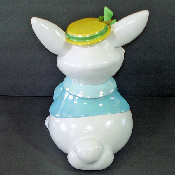 Ceramic Easter Bunny Cookie Jar Dated 1978 #2