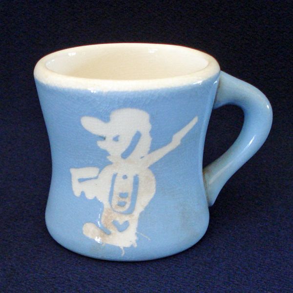 Harker Blue Cameo Ware Child's Mug or Cup #2