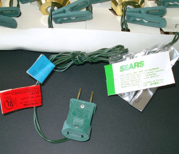 Box Sears Christmas Candles Light String Set Unused #3