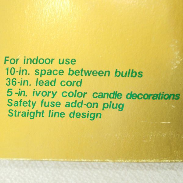 Box Sears Christmas Candles Light String Set Unused #5