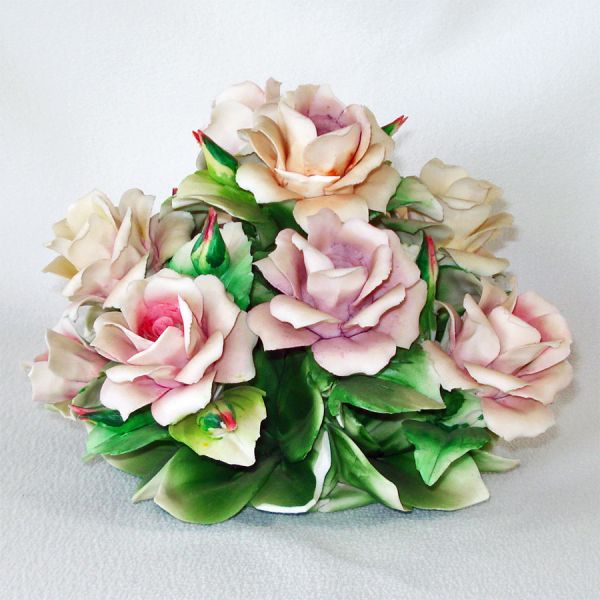 Capodimonte Italian Porcelain Roses Arrangement #2