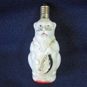 Cat With Mandolin Figural Christmas Light Bulb