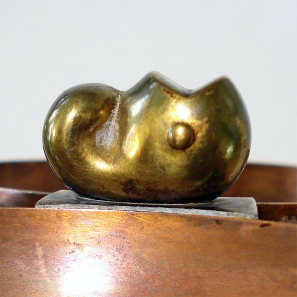Chase Art Deco Copper and Brass Double Candy Nut Dish #2