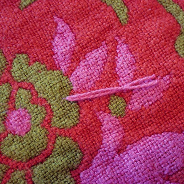 Nettle Creek Romance Queen Bedspread Red Pink Cherubs #11