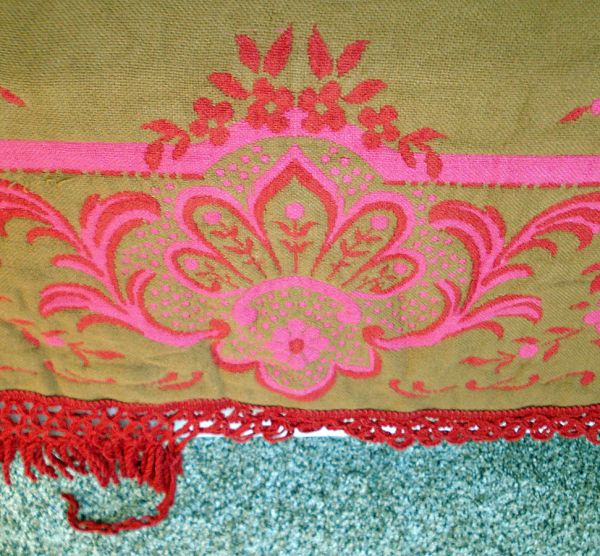 Nettle Creek Romance Queen Bedspread Red Pink Cherubs #8