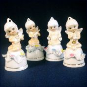 Bone China Cherub Bell Figurines, Set of 4