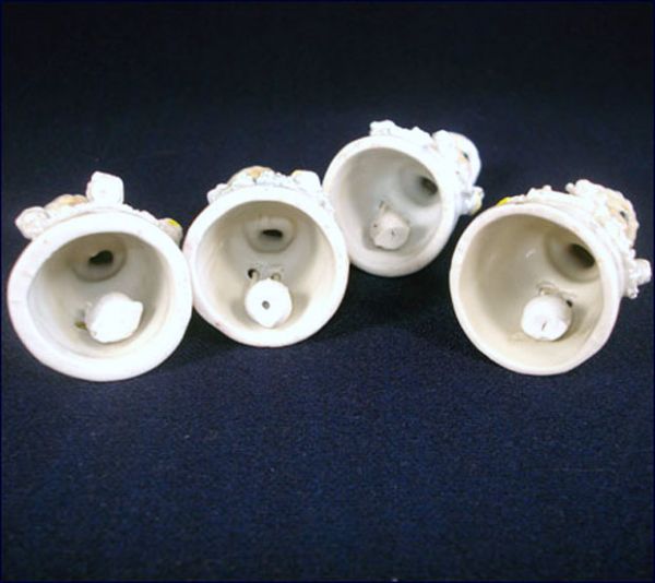 Bone China Cherub Bell Figurines, Set of 4 #3