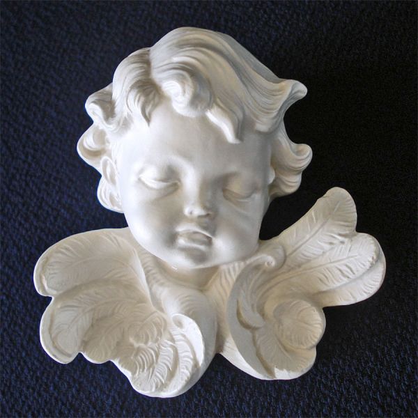 Chalkware Cherub Angel Plaques, Set of 3 #3