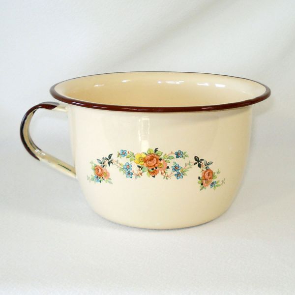 Enamelware Flowers Child's Chamber Pot