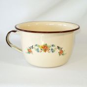 Enamelware Flowers Child's Chamber Pot