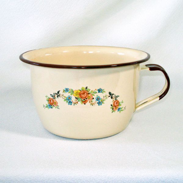 Enamelware Flowers Child's Chamber Pot #2